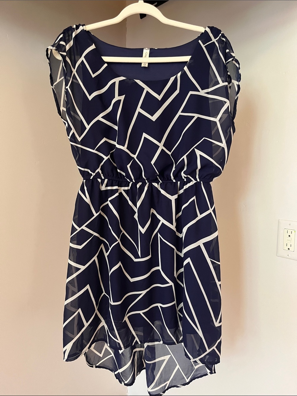 Bella D. Navy and White Dress